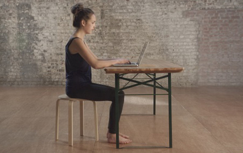 How to sit at a desk ...