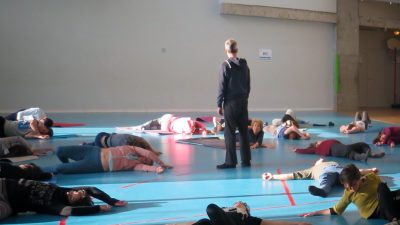 teaching floor work in Madrid